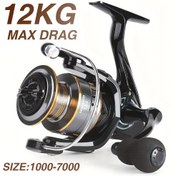Resim BILLINGS EK 1000~7000 Serisi, 5.2:1 Dişli Oranı, 11.79KG Maksimum Sürükleme, Alüminyum Alaşım Metal Makara, Döner Olarak Tasarlanmış Olta Makarası, Taze Su ve Tuzlu Su için, Ambidextrous, PA (Poliamid, Naylon) Ana Malzeme, Karışık Renk, 1 Ürün 