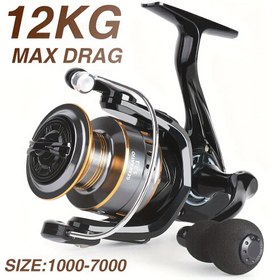 Resim BILLINGS EK 1000~7000 Serisi, 5.2:1 Dişli Oranı, 11.79KG Maksimum Sürükleme, Alüminyum Alaşım Metal Makara, Döner Olarak Tasarlanmış Olta Makarası, Taze Su ve Tuzlu Su için, Ambidextrous, PA (Poliamid, Naylon) Ana Malzeme, Karışık Renk, 1 Ürün 
