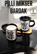 Resim Nif Mikser Kupa Yazılı Mug Bardak Karıştırma Özelliği 