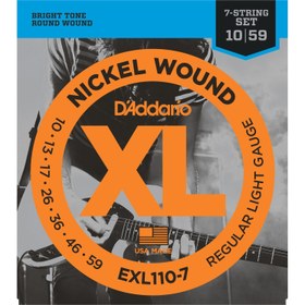 Resim D'addario EXL110-7 Nickel Wound Set 7 Telli Elektro Gitar Teli (10-59) 