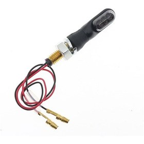 Resim Motosiklet Evrensel Modifiye Dönüş Kehribar Lambası Dc Füme Siyah Retro Sinyal Lambası Yön Lambası 