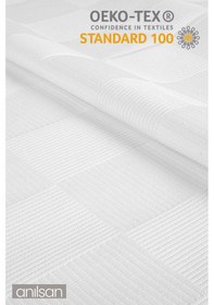 Resim Tek Kişilik Beyaz Dama Desenli Pike - Yumuşak Ve Dayanıklı Otel Pikesi Beyaz 