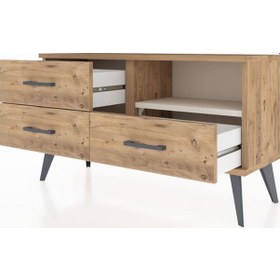 Resim Arges Şifonyer Tek Raflı 3 Çekmeceli 88x30x48 Çam-aytaşı/çam Aytaşı/çam 