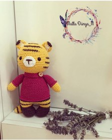 Resim MUTLUDÜNYAM amigurumi örgü oyuncak kaplan 