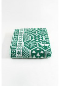 Resim Destino Yeşil Yeni Yıl Yılbaşı Desenli Tv Battaniyesi 130x170 2026 Yeşil 