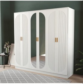 Resim Soho 6 Kapaklı Eko Gardırop - Mdf Kapak Beyaz 