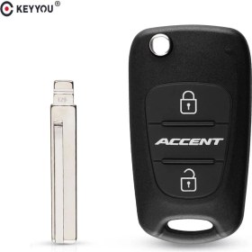 Resim Xiyu Shop Keyyou Flip Katlanır Uzaktan Anahtar Kabuk Durumda 3 Düğmeler Hyundai Accent Için Fit Anahtarsız Giriş Fob Kapak Araba Alarmı Konut (Yurt Dışından) 
