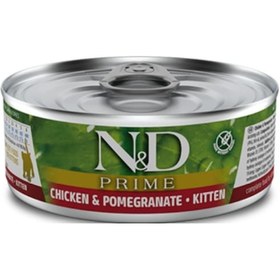 Resim N&D Tahılsız Kitten Tavuklu ve Narlı Konserve Yavru Kedi Maması 6 x 70 G 