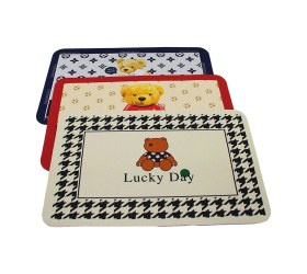 Resim Dikdörtgen Su Emici - Sihirli Banyo Paspası Renkli Desenli - Resimli Elastik 57 X 37.5cm Kahverengi 