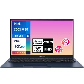 Resim ASUS VivoBook 15 i7-1355U 40GB 1TB SSD 15.6" FHD Freedos Taşınabilir Bilgisayar X1504VA-NJ1499 006 