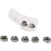 Resim 5 Adet Diş Kronu Çocuklar İlköğretim Molar Diş 1st 2nd Paslanmaz Çelik Pediatrik Geçici Kronlar Diş Hekimi Üst/alt Sol/sağ Gri Pembe Chına 