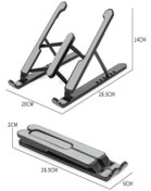 Resim optana Macbook Laptop Stand Ayarlı Plastik Notebook Yükseltici Tutucu 