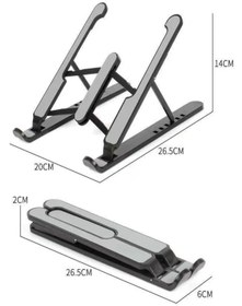 Resim optana Macbook Laptop Stand Ayarlı Plastik Notebook Yükseltici Tutucu 