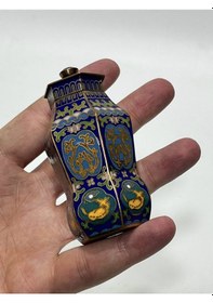 Resim Antika Cloisonne Minyatür Kavanoz 8,3x4,4cm 130 