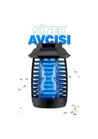 Resim Uv Işıklı Elektrikli Sinek Öldürücü Askılı Kulplu İç Dış Mekan Kablolu Sessiz Koku Yapmaz Beyaz 