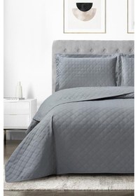 Resim Zagreb Elyaf Dolgulu Çift Kişilik 240x260 Cm Yatak Örtüsü Antrasit Antrasit 