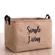 Resim Prendi Home Çok Amaçlı Jüt Kumaş Sepet - 24x17x14 cm 