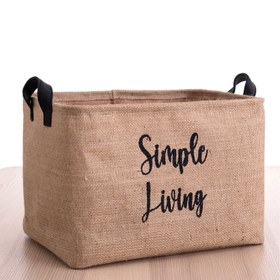 Resim Prendi Home Çok Amaçlı Jüt Kumaş Sepet - 24x17x14 cm 
