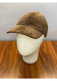 Resim Hamze %100 Süet Deri Erkek Kışlık Cap Şapka Camel 