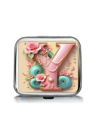 Resim Dashanshop Kompakt & Şık Mini Y Metal Küllük Kapaklı - Gül Desenli, Cep Boyu 