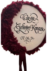 Resim Store Bordo kına gelin tef 