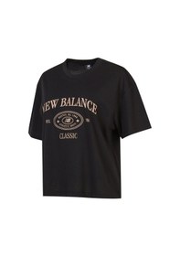 Resim New Balance Lifestyle Kadın Tshirt Siyah Siyah 