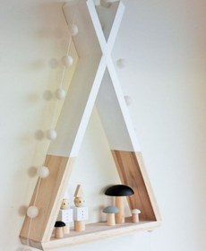 Resim EMTA Kızılderili Raf Beyaz Tepe Raf Üçgen Raf 55&32&8 Cm 