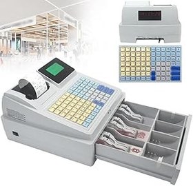 Resim Kasa, 81 Tuşlu LED Ekran, Çıkarılabilir Nakit Tepsili Elektronik Kasa, Küçük İşletmeler/Perakende/Restoranlar için Çok İşlevli Kasa 