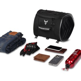 Resim Motocentric Su Geçirmez Arka Çanta Scooter Seyahat Çantaları Motosiklet Tünel Tasarımı 