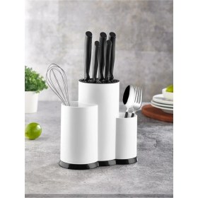 Resim 3 Bölmeli Kaşıklık - Şef Bıçaklık Standı 