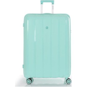 Resim Mçs Bavul Büyük Ve Kabin 2li Set Kırılmaz Silikon Valiz V305 Mint Mint Yeşili 