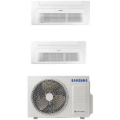Resim Samsung Wind Free (AJ050TXJ2KH/EA) 2X12000 BTU Iç 5.2 Kw Dış Ünite A 17100 BTU 1+2 Sistem Multi Inverter Duvar Tipi Klima 