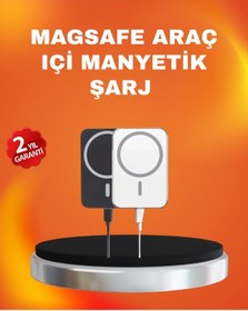 Resim Akıllı Koruma Sistemli Magsafe Araç Tutucu İphone 12/13/14 Uyumlu Siyah 