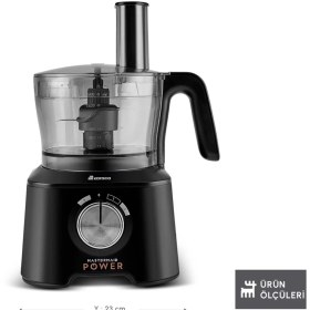 Resim Karaca Mastermaid 10 In 1 Premium Mutfak Robotu Çift Katlı 4 Kanatlı Doğrayıcı Black 2000 W Güçlü Motor Performansı + Onerous Mutfak Tartısı 