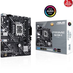 Resim ASUS PRIME H610M-E-CSM DDR5 HDMI-DP PCIE 4.0 1700P MATX KURUMSAL ANAKART 