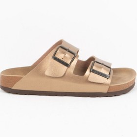 Resim Roy Jones Unisex Ortopedik Tabanlı Konfor Modeli Terlik Çift Bantlı Tokalı Günlük Rahat Dışarı Ev İçi Terliği 