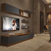 Resim Decoraktiv Trendstyle 5220S Mdf Tv Ünitesi Tv Sehpası - Ceviz - Antrasit 