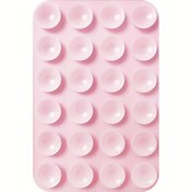 Resim Yapışkan Silikon Telefon Tutucu - Emme Kupa, El Değmeden Duş Aynası Montajı, Pembe, Ayna Kaplama, Kolay Kurulum, Telefon Aksesuarı 