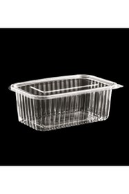 Resim Kalbi Ticaret Plastik Sızdırmaz Kap 2000 gr 50'li Plastik Kapaklı Kase Saklama Kabı Şeffaf Kullan At Kase 