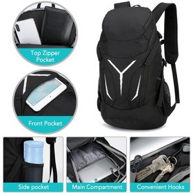 Resim Padalink 30l Ultra Hafif Çok Cepli Katlanabilir Sırt Çantası - Kamp, Yürüyüş, Bisiklet, Seyahat İçin Turuncu Turuncu 