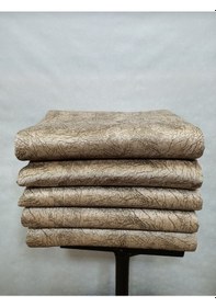 Resim İpek Kadife Damarlı Desen Süngerli Koltuk Çekyat Örtüsü Sütlü Kahve 