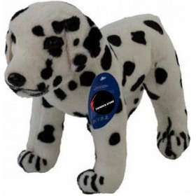 Resim Havlayan Köpek Peluş Oyuncak 40 Cm Büyük Boy Hediyelik Uyku Arkadaşı Beyaz 