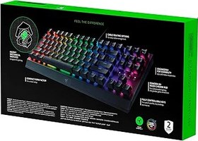 Resim Razer BlackWidow V3 Tenkeyless (Yeşil Anahtar) - Kompakt Mekanik Oyun Klavyesi (Tıklanabilir Mekanik Anahtarlar, Kompakt Form Faktörü, Tamamen Programlanabilir Tuşlar) US-Düzeni | Siyah 