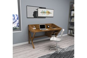 Resim WOODFACE SNOW DOĞAL AHŞAP ÇALIŞMA MASASI, CEVİZ 