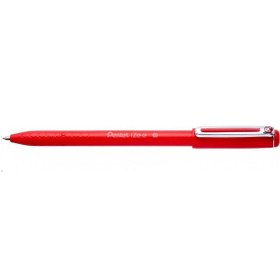Resim Pentel İzee Kapaklı Kırmızı Tükenmez Kalem 1 Mm Metal Klips 
