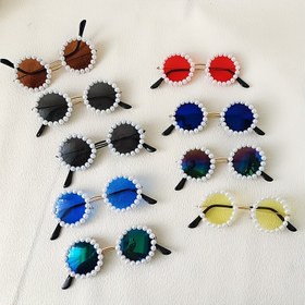 Resim 1pc PawPals Pet Gözlüğü, Şirin Yuvarlak Gözlük, Taklit İnci Aksesuarları, Kediler ve Köpekler için Evrensel Uygun, İç Mekan ve Dış Mekan Kullanımı 