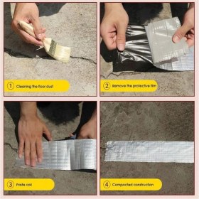 Resim Nublado 5 Adet Bondit Çatı Izolasyon Ses Su Yalıtım Tamir Bandı Çamur Bant 10 cm x 2 Metre 