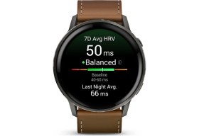 Resim Garmin Venu 4 - 45 mm - Kahverengi Deri Kayışlı 