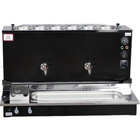 Resim Anka Pro Plus Otomatik Çay Kazanı 6 Demlikli 60 Litre Siyah Elektrik+doğalgaz 