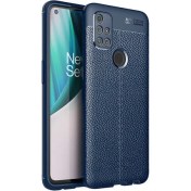 Resim Oneplus Nord N10 5G Kılıf Niss Deri Görünümlü Silikon + Full Ekran Lacivert Gpack